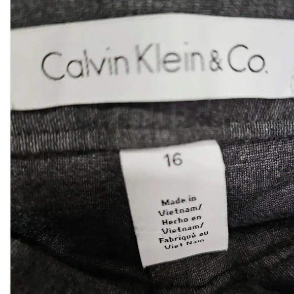 Calvin Klein Women's Stretch Ponte Office Pants Charcoal Size 16 - Picture 5 of 7